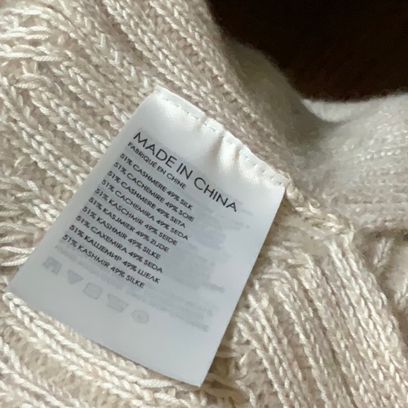 Club Monaco Cashmere Silk Cable Turtleneck Sweater XXS - Picture 6 of 7